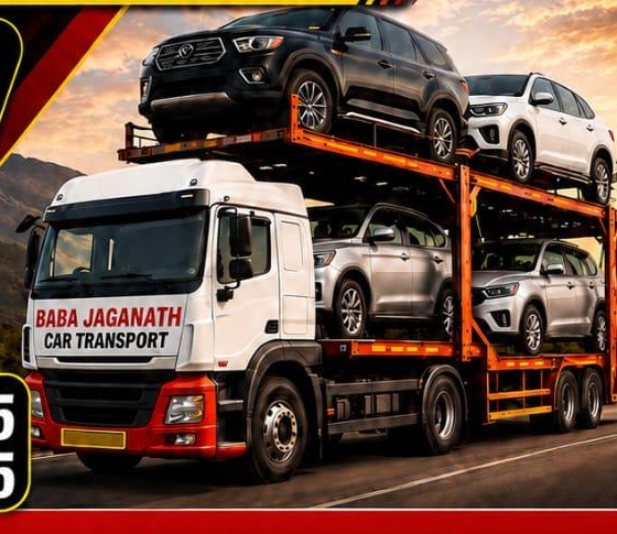 Baba Jaganath Car Transport carrier loaded with four cars